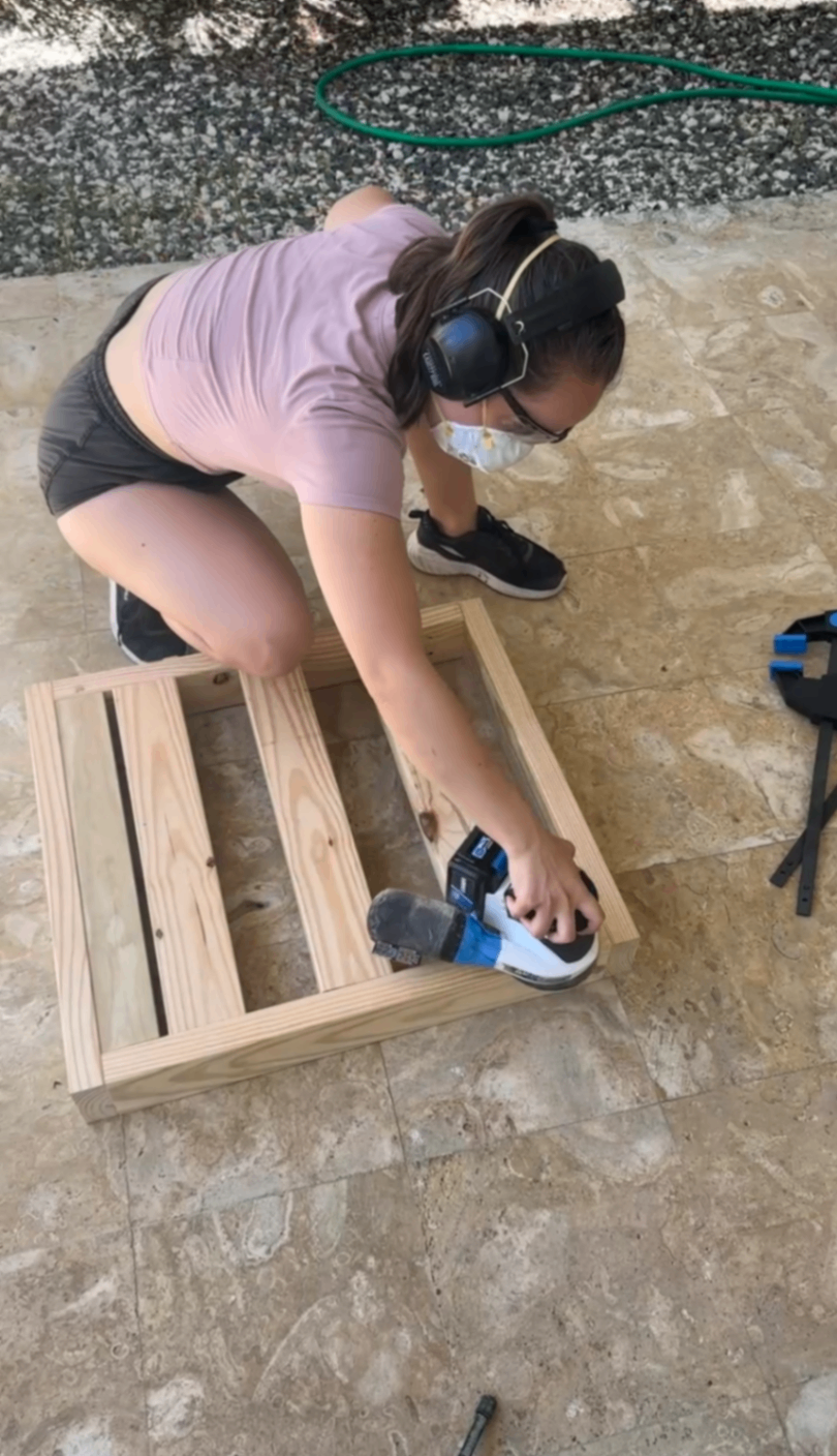 outdoor furniture - chair sanding