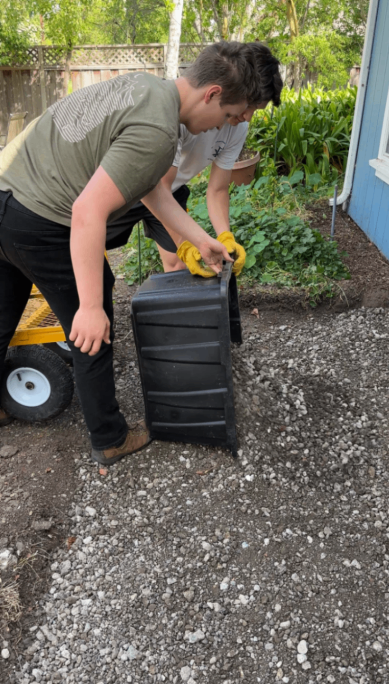 Dumping gravel