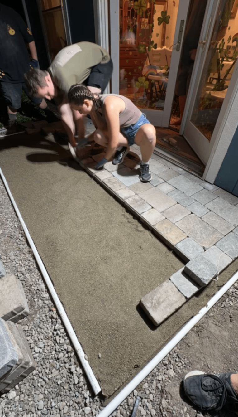 Laying pavers 1