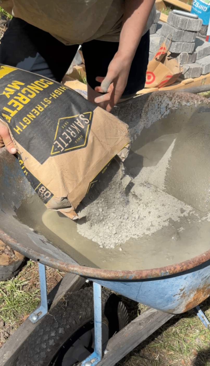 Mixing concrete